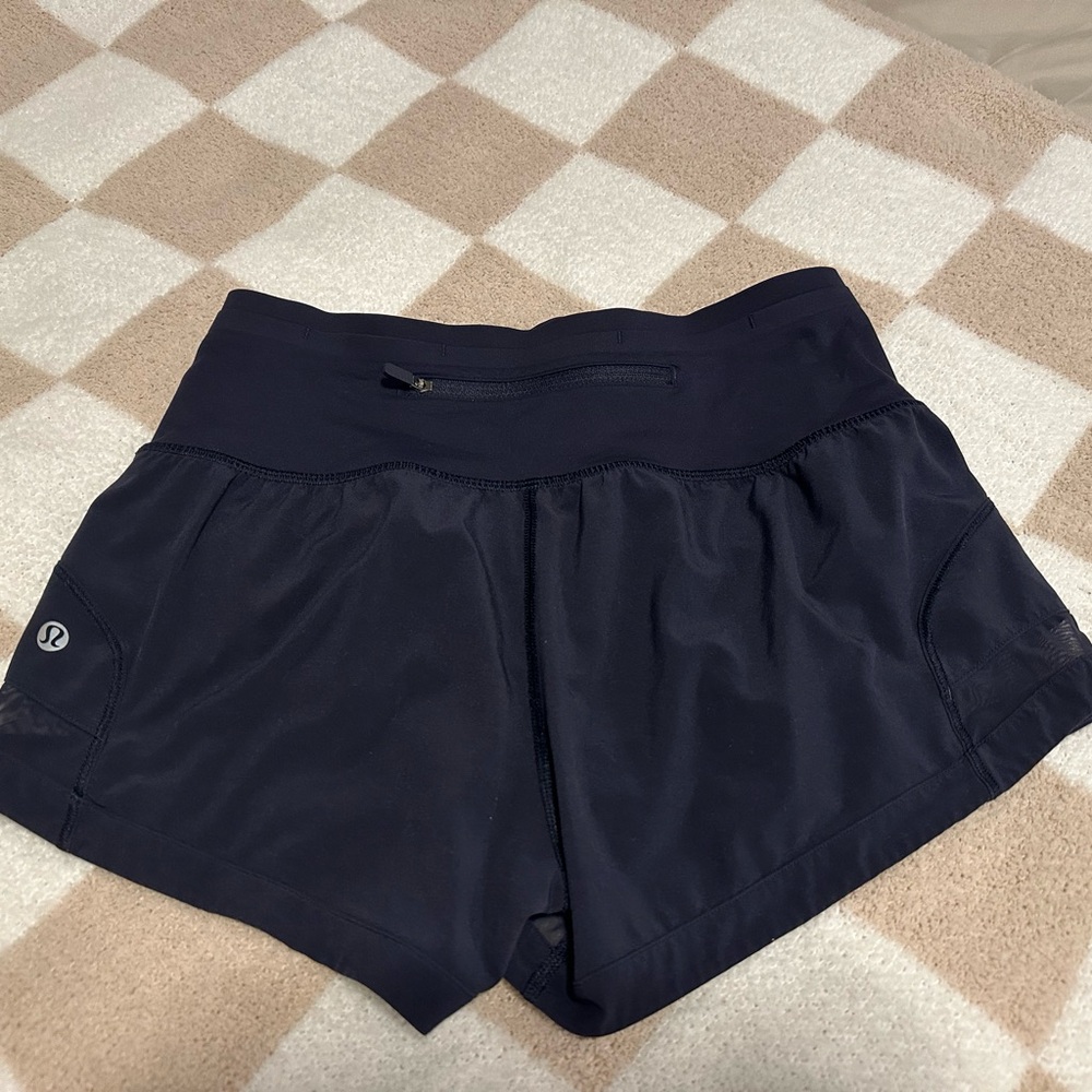 Navy blue lululemon high rise shorts